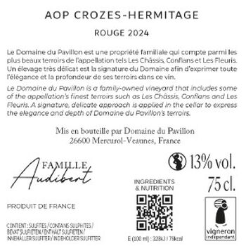 Le Pavillon rouge Crozes-Hermitage AOP 2024 von Domaine du Pavillion